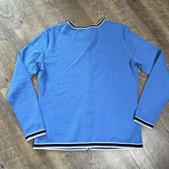 Talbots NWOT Cardigan Petite Pretty Blue Cashmere Blend Size P - Picture 2 of 7
